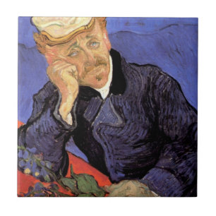 Portrait of Doctor Gachet by Vincent van Gogh Tile