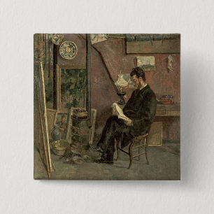 Portrait of Doctor Martinez, 1878 (oil on canvas) 2 Inch Square Button