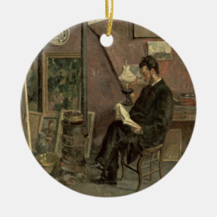 Portrait of Doctor Martinez, 1878 (oil on canvas) Ceramic Ornament