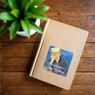 Portrait of Dr. Gachet by Vincent Van Gogh Square Sticker