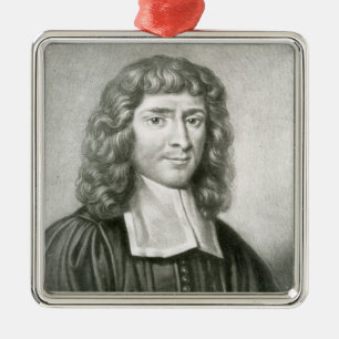 Portrait of Dr Isaac Barrow Metal Ornament