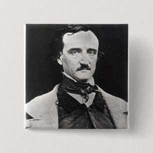 Portrait of Edgar Allan Poe 2 Inch Square Button