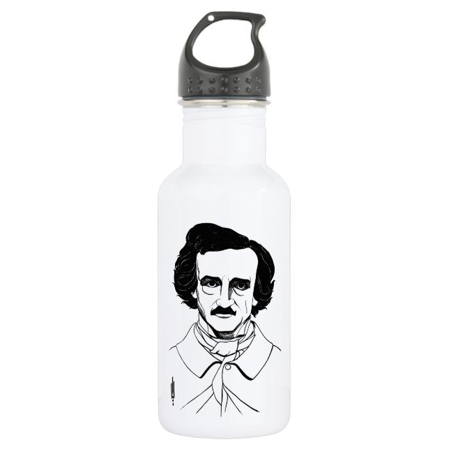 Portrait of Edgar Allan Poe 532 Ml Water Bottle (Front)