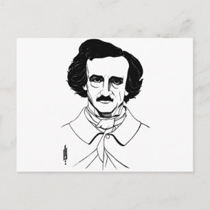Portrait of Edgar Allan Poe Postcard