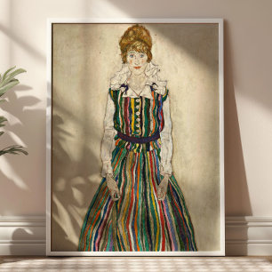 Portrait of Edith by Egon Schiele Fine Art Poster