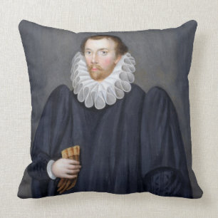 Portrait of Edward Coke (1552-1634) from 'Memoirs Throw Pillow