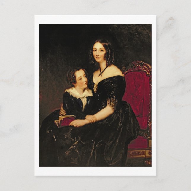 Portrait of Eliza Boardman and her son, Robert, 18 Postcard (Front)