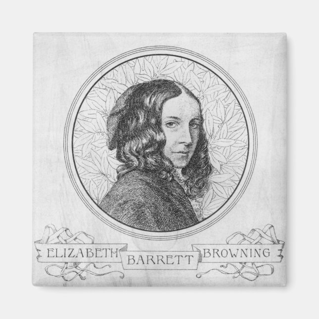 Portrait of Elizabeth Barrett Browning Magnet (Front)