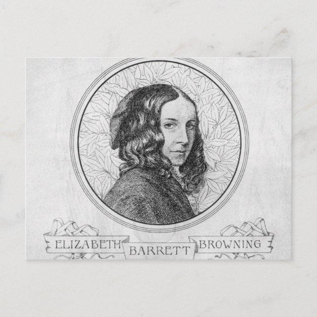 Portrait of Elizabeth Barrett Browning Postcard (Front)