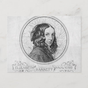 Portrait of Elizabeth Barrett Browning Postcard