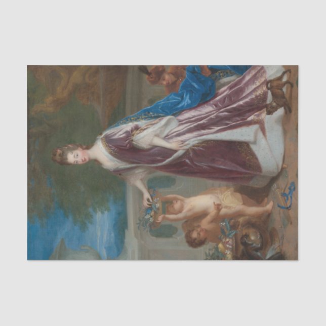 Portrait of Elizabeth-Charlotte de Baviere  Tissue Paper (Front)