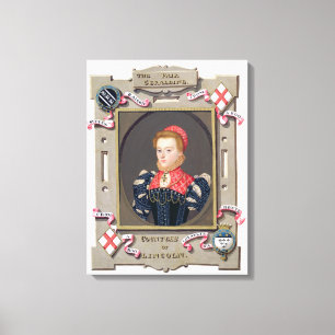 Portrait of Elizabeth Fitzgerald (c.1528-89) Count Canvas Print