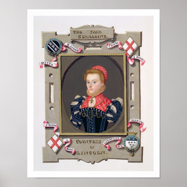 Portrait of Elizabeth Fitzgerald (c.1528-89) Count Poster (Front)