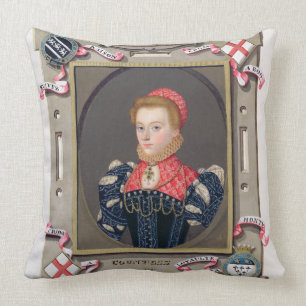 Portrait of Elizabeth Fitzgerald (c.1528-89) Count Throw Pillow