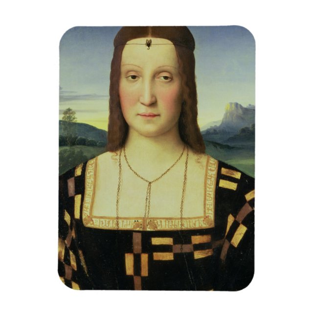 Portrait of Elizabeth Gonzaga, c.1504 (oil on pane Magnet (Vertical)