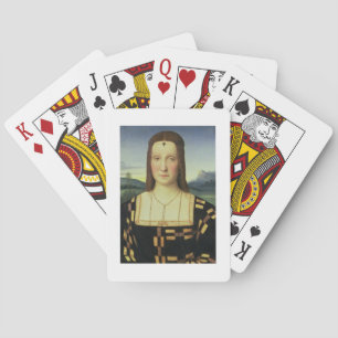 Portrait of Elizabeth Gonzaga, c.1504 (oil on pane Playing Cards