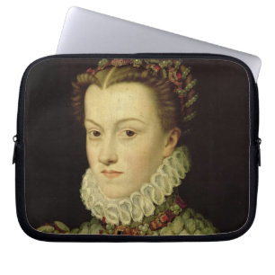 Portrait of Elizabeth of Austria (1554-92) Queen o Laptop Sleeve
