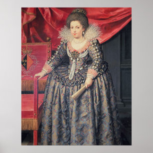 Portrait of Elizabeth of France (1602-44) daughter Poster