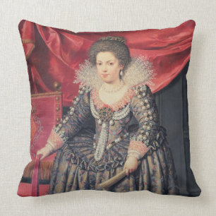 Portrait of Elizabeth of France (1602-44) daughter Throw Pillow