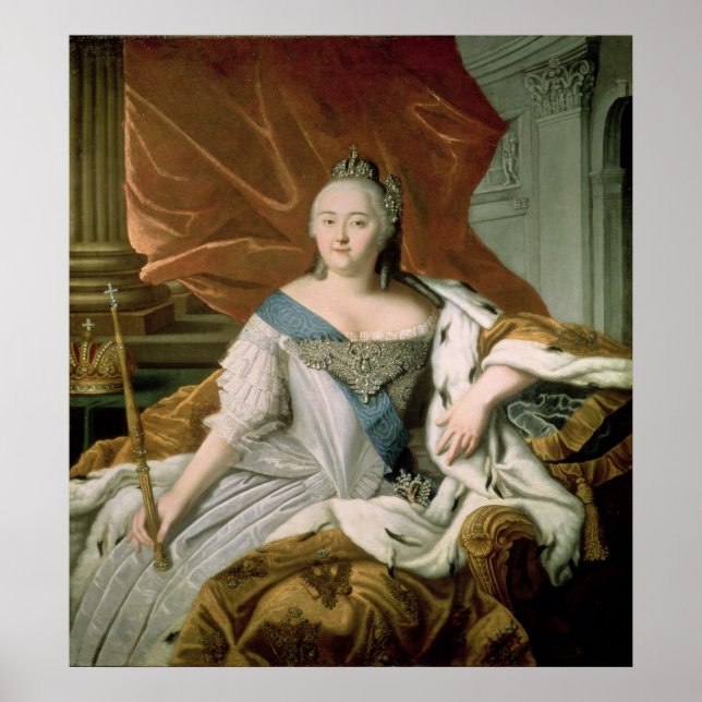 Portrait of Elizabeth Petrovna  Empress Poster (Front)