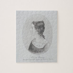 Portrait of Emily Bronte (1818-48) engraved by Wal Jigsaw Puzzle