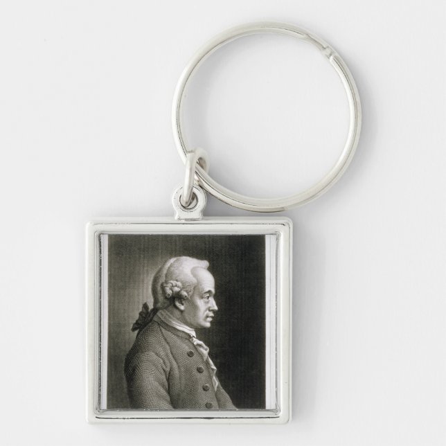 Portrait of Emmanuel Kant , German philosopher Keychain (Front)