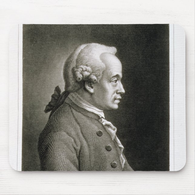 Portrait of Emmanuel Kant , German philosopher Mouse Pad (Front)