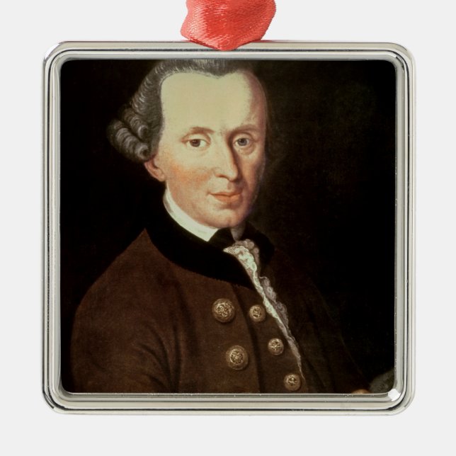 Portrait of Emmanuel Kant Metal Ornament (Front)