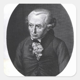 Portrait of Emmanuel Kant Square Sticker