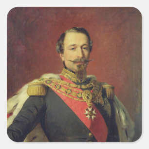 Portrait of Emperor Louis Napoleon III Square Sticker