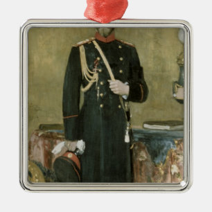 Portrait of Emperor Nicholas II 1895 Metal Ornament