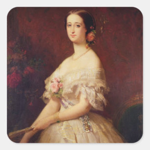 Portrait of Empress Eugenie 1854 Square Sticker