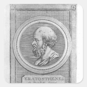 Portrait of Eratosthenes Square Sticker