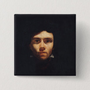 Portrait of Eugene Delacroix c.1818-19 2 Inch Square Button