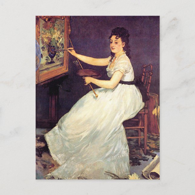 Portrait of Eva Gonzales Postcard (Front)