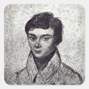 Portrait of Evariste Galois Square Sticker