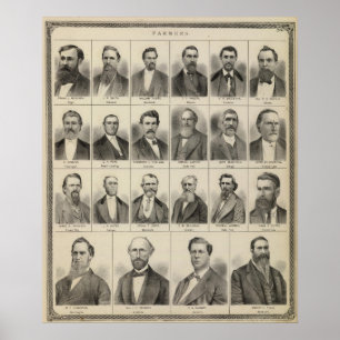 Portrait of Farmer Frank Meachum, Minnesota Poster