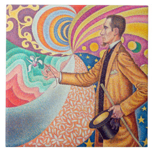 Portrait of Felix Feneon, Signac Tile