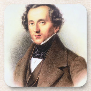 Portrait of Felix Mendelssohn (1809-47) (litho) Coaster