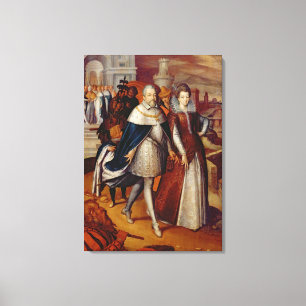 Portrait of Ferdinand I and his Niece Canvas Print
