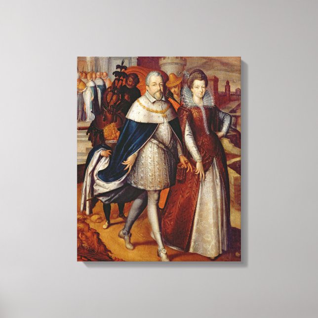 Portrait of Ferdinand I  and his Niece Canvas Print (Front)