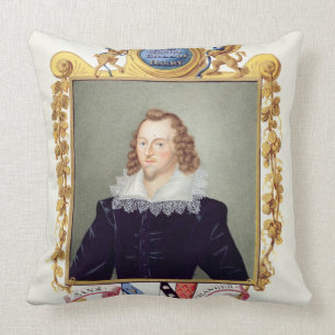 Portrait of Ferdinando Stanley (1559-94) 5th Earl Throw Pillow