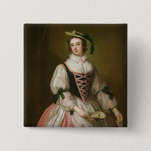 Portrait of Frances Macartney, c.1745 2 Inch Square Button