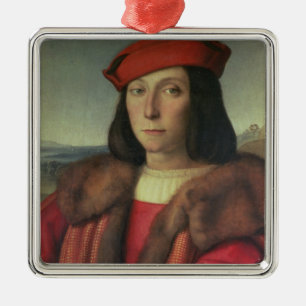 Portrait of Francesco della Rovere, Duke of Urbino Metal Ornament