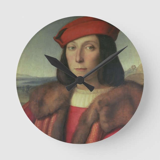 Portrait of Francesco della Rovere, Duke of Urbino Round Clock (Front)