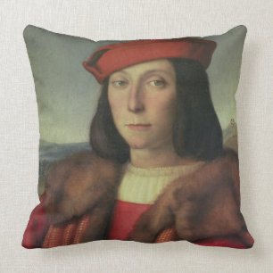 Portrait of Francesco della Rovere, Duke of Urbino Throw Pillow