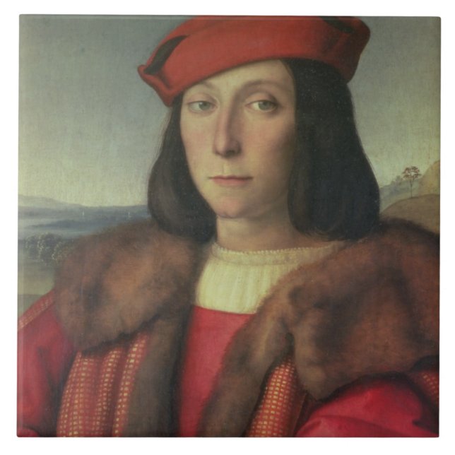 Portrait of Francesco della Rovere, Duke of Urbino Tile (Front)