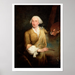 Portrait of Francesco Guardi (1712-93) (oil on can Poster