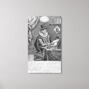 Portrait of Francis Bacon (1561-1626) Viscount of Canvas Print