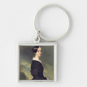 Portrait of Francisca Caroline de Braganca 1844 Keychain